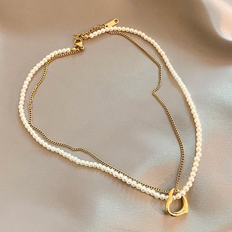 Colar Gargantilha Coração Folheado a Ouro 18k