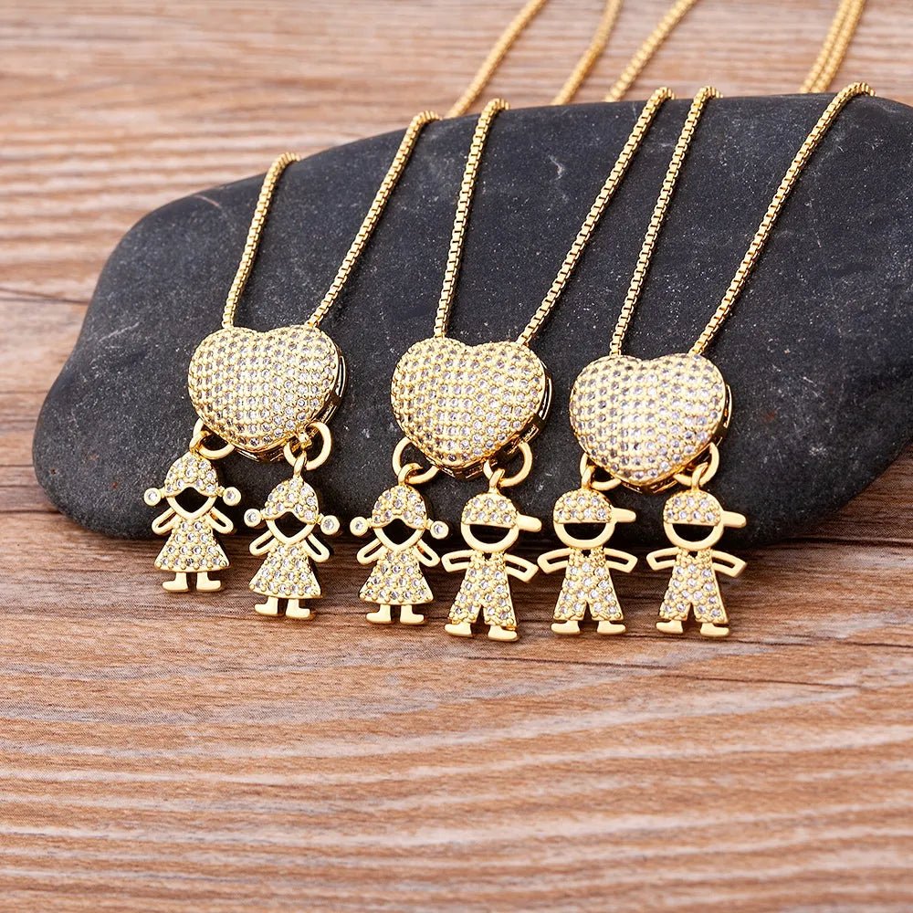 Colar Pingente Filhos em Ouro 18k