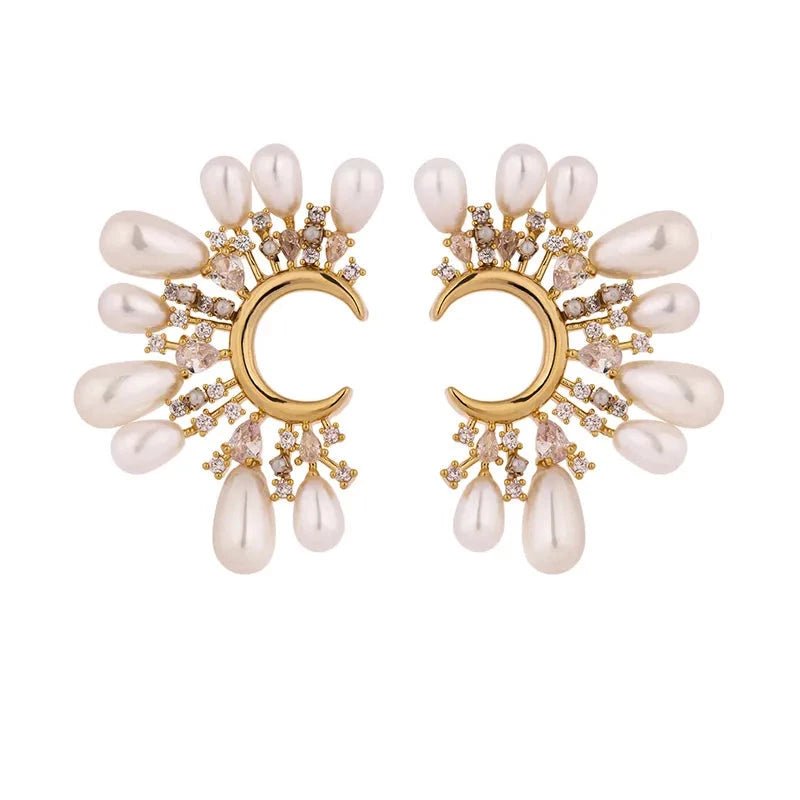 Brincos Ear Jackets - DOUR_07 folheada a ouro da Vonn | Vonn