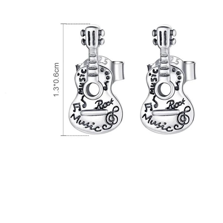 Brinco Violão em Prata 925