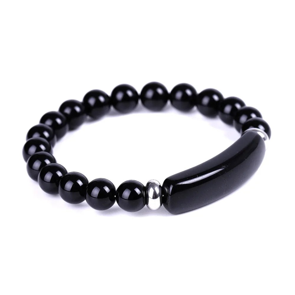 Pulseira de Pedra Natural com Contas