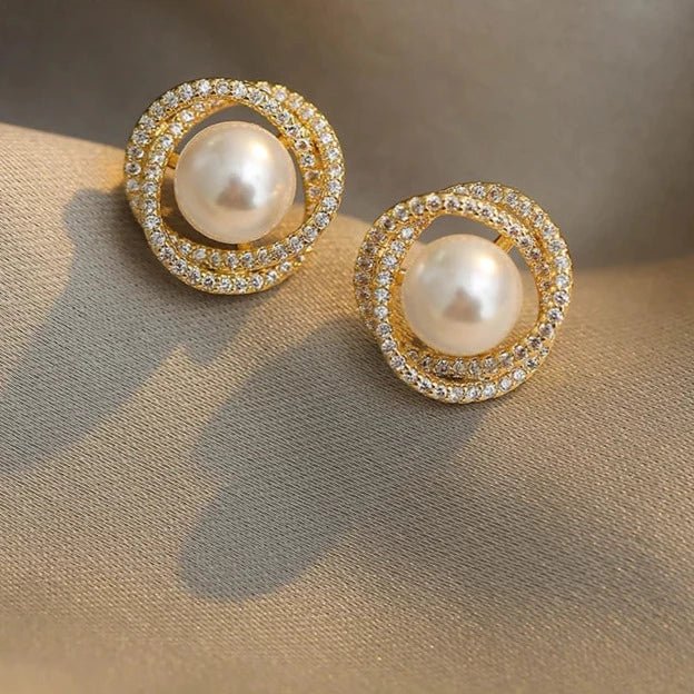 Conjunto Semijoia Pérola Folheado a Ouro 18k