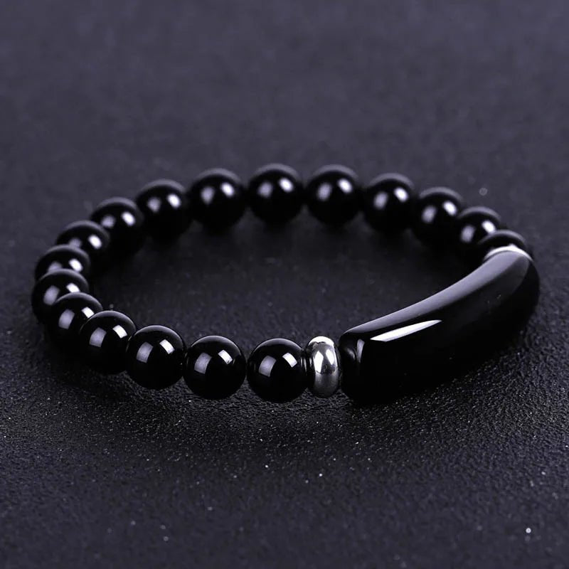 Pulseira de Pedra Natural com Contas