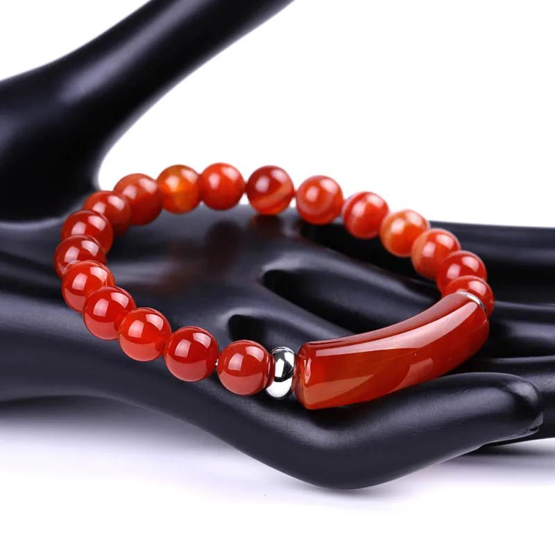 Pulseira de Pedra Natural com Contas
