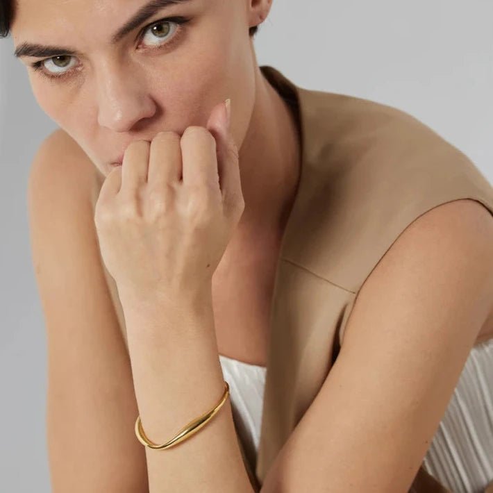 Pulseira Clássica Folheada a Ouro