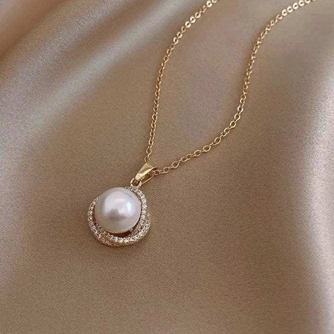 Conjunto Semijoia Pérola Folheado a Ouro 18k