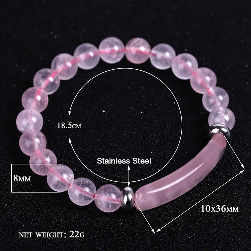 Pulseira de Pedra Natural com Contas