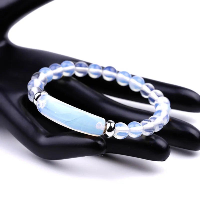 Pulseira de Pedra Natural com Contas