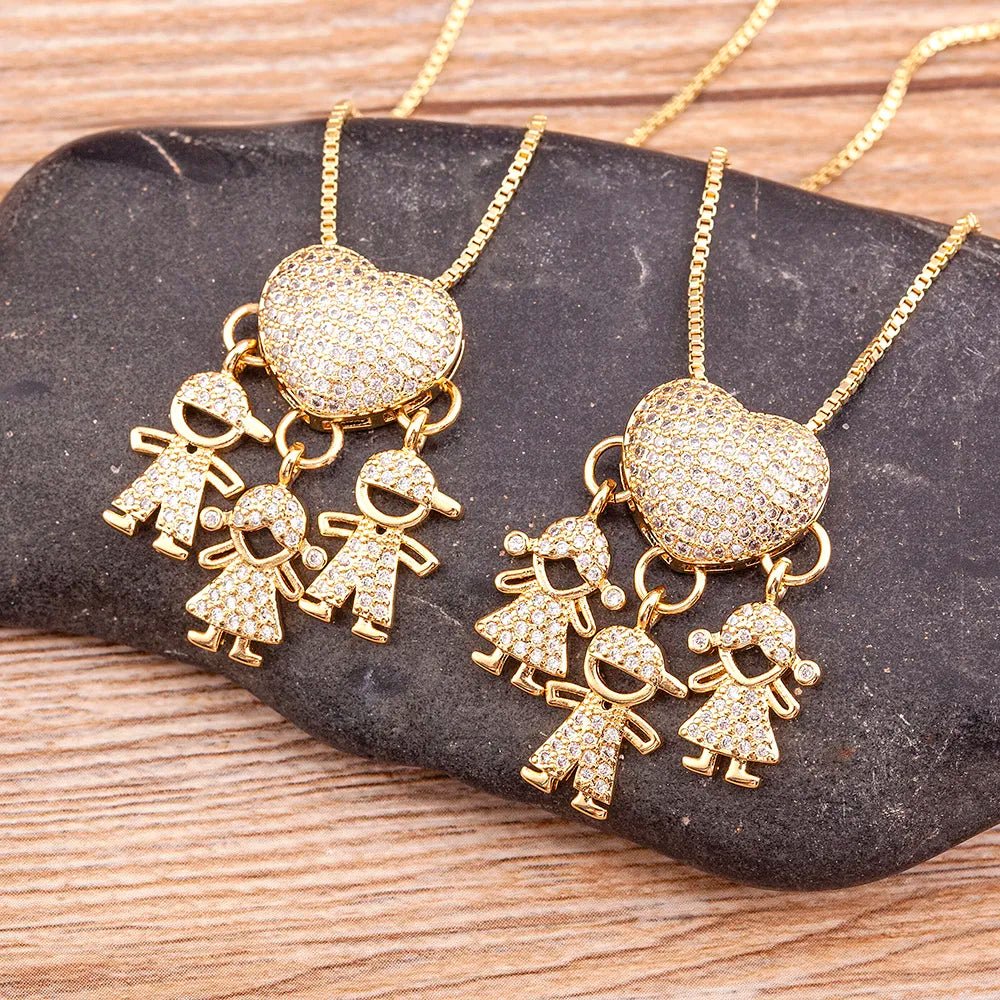 Colar Pingente Filhos em Ouro 18k