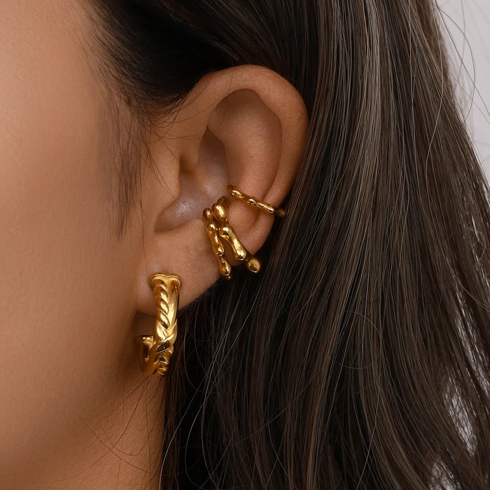 Brincos Ear Cuffs 3 Peças