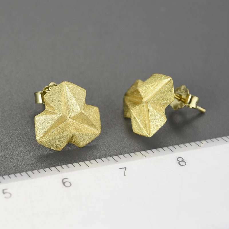 Brinco Argola Triangular Banhado a Ouro 18k