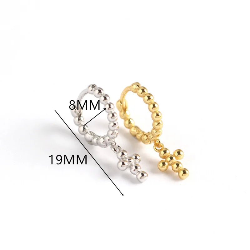 Brinco Crucifixo Bolinha