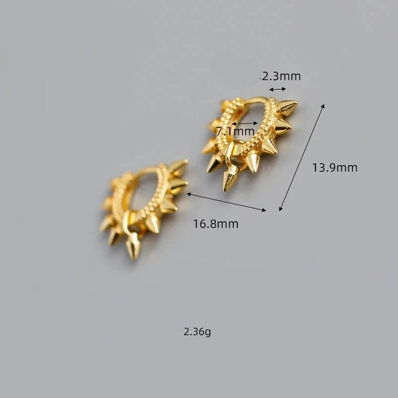 Brinco Rock Unisex em Prata 925 Hipoalergênico