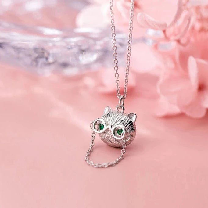 Colar Gato Com Óculos