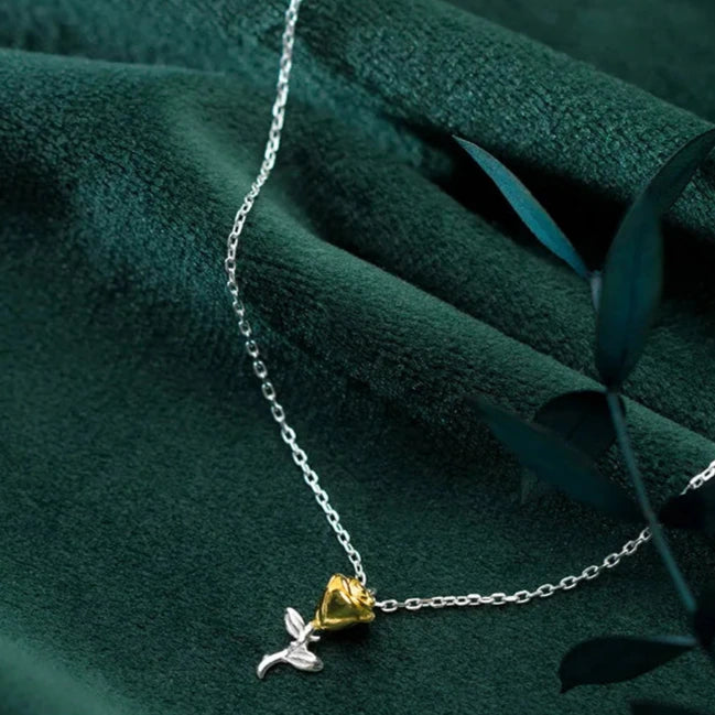 Colar Prata 925 Flor