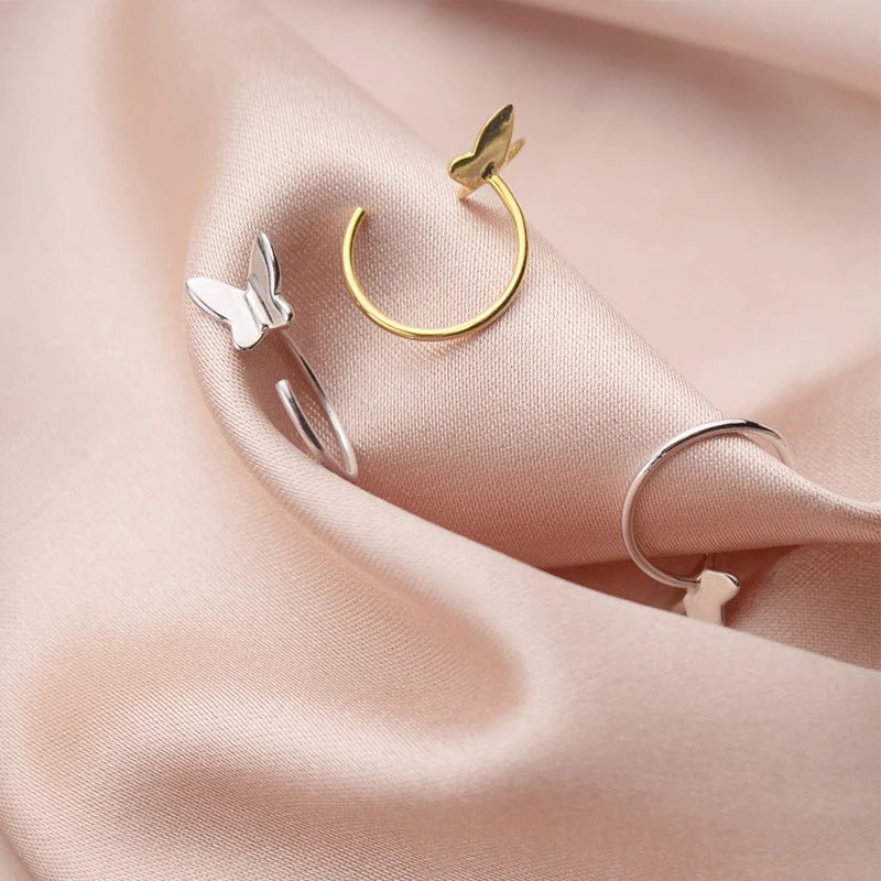 Brincos Ear Hook Borboleta