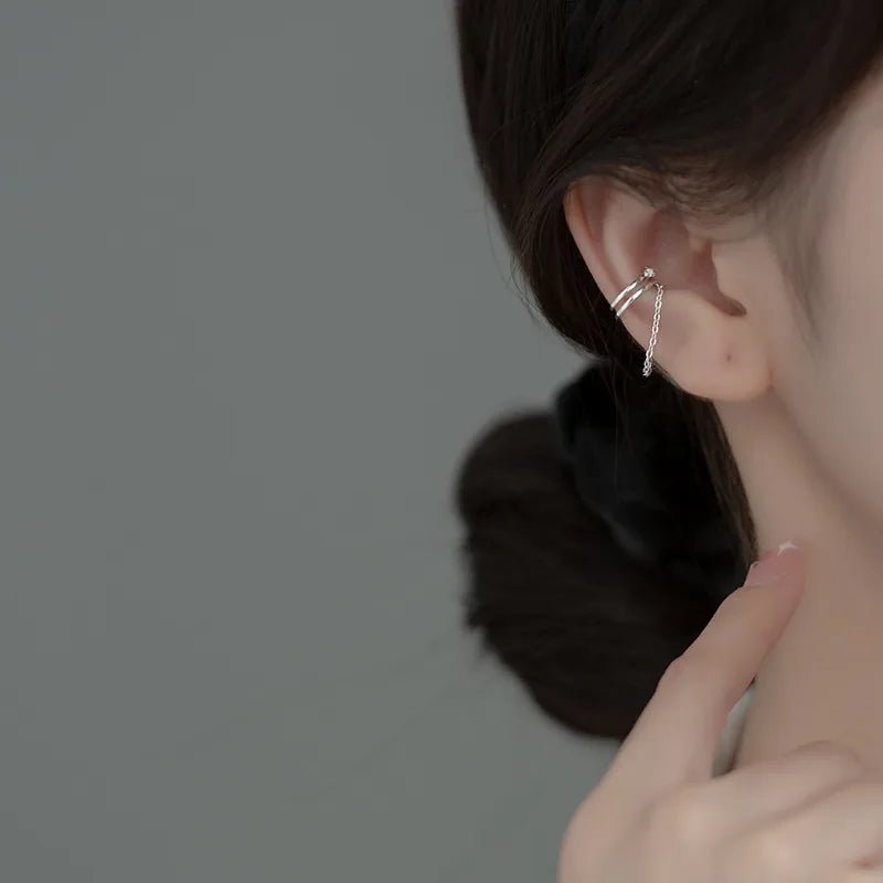 Brinco Ear Cuffs Corrente