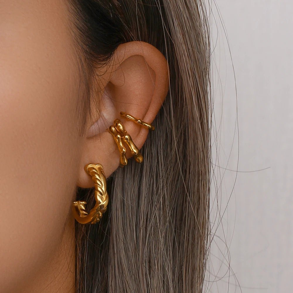 Brincos Ear Cuffs 3 Peças