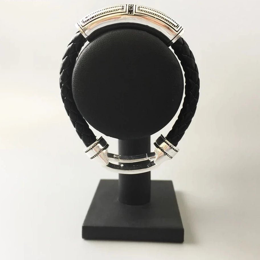 Pulseira Couro Cruz Masculina