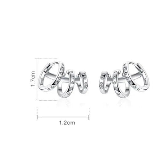 Brinco Piercing Banhado a Prata 925
