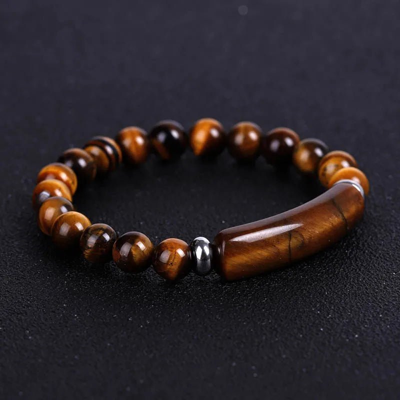 Pulseira de Pedra Natural com Contas
