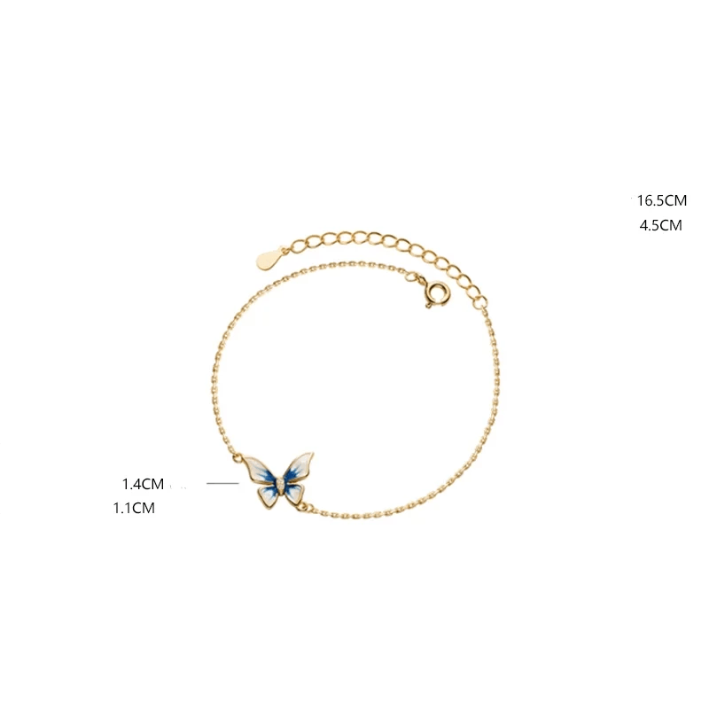 Pulseira Borboleta Prata 925