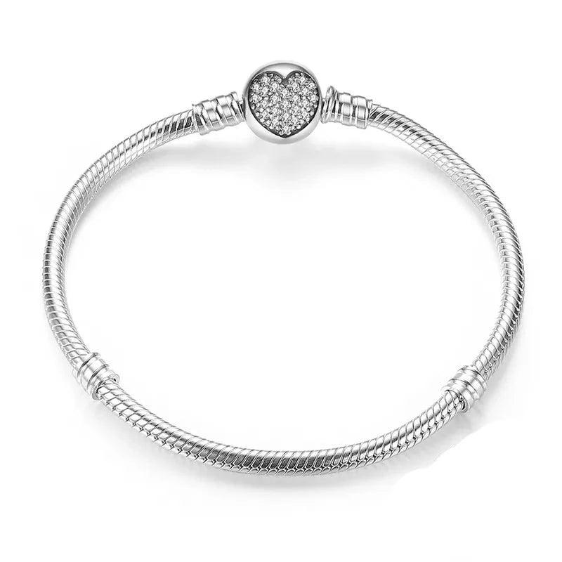 Pulseira Colecionável Coração Zircônia