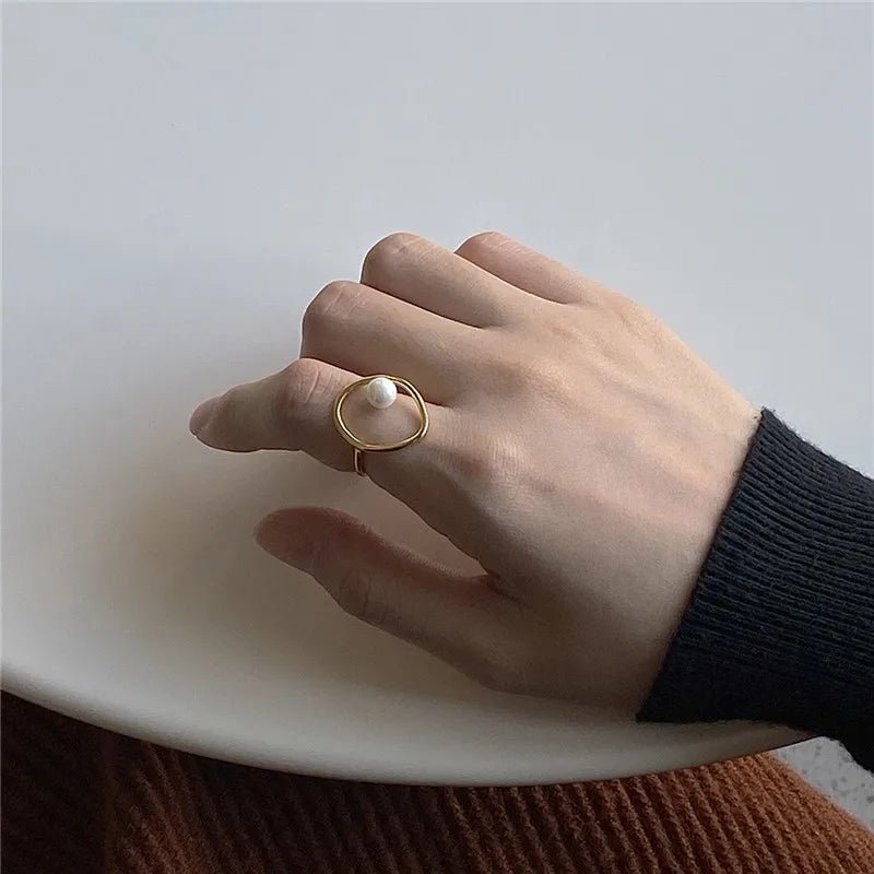 Anel Minimalista Pérola