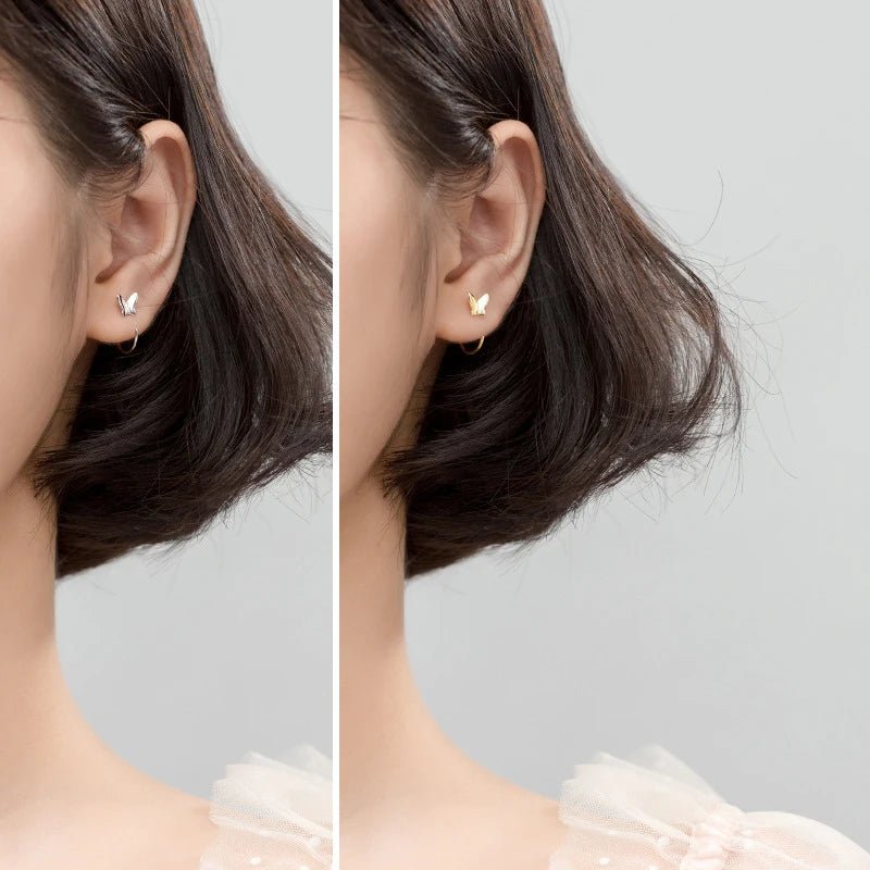 Brincos Ear Hook Borboleta