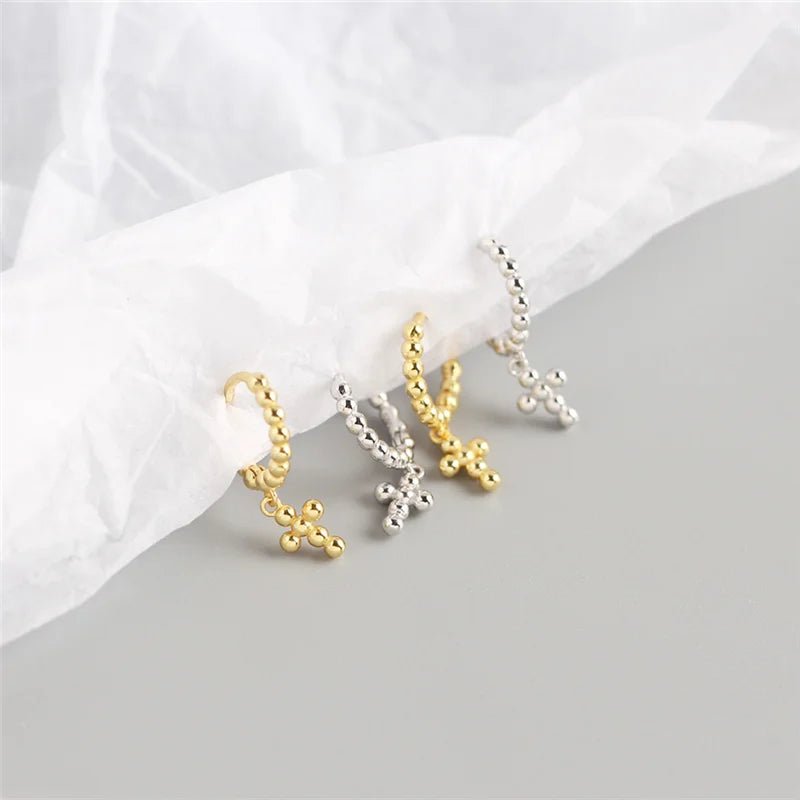 Brinco Crucifixo Bolinha