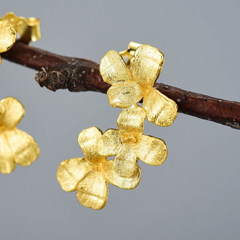 Brinco Dourado Flor