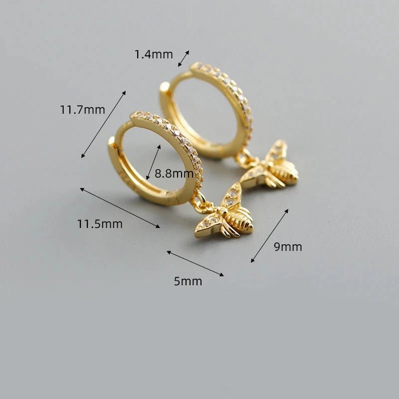 Brinco Argola Pingente de Abelha