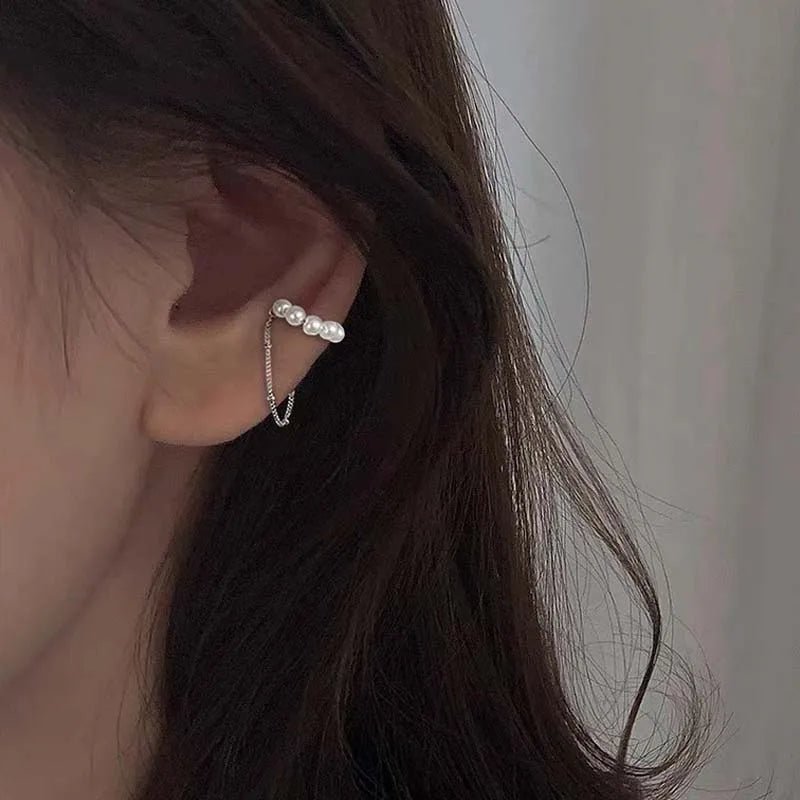 Brinco Ear Cuffs Pérola