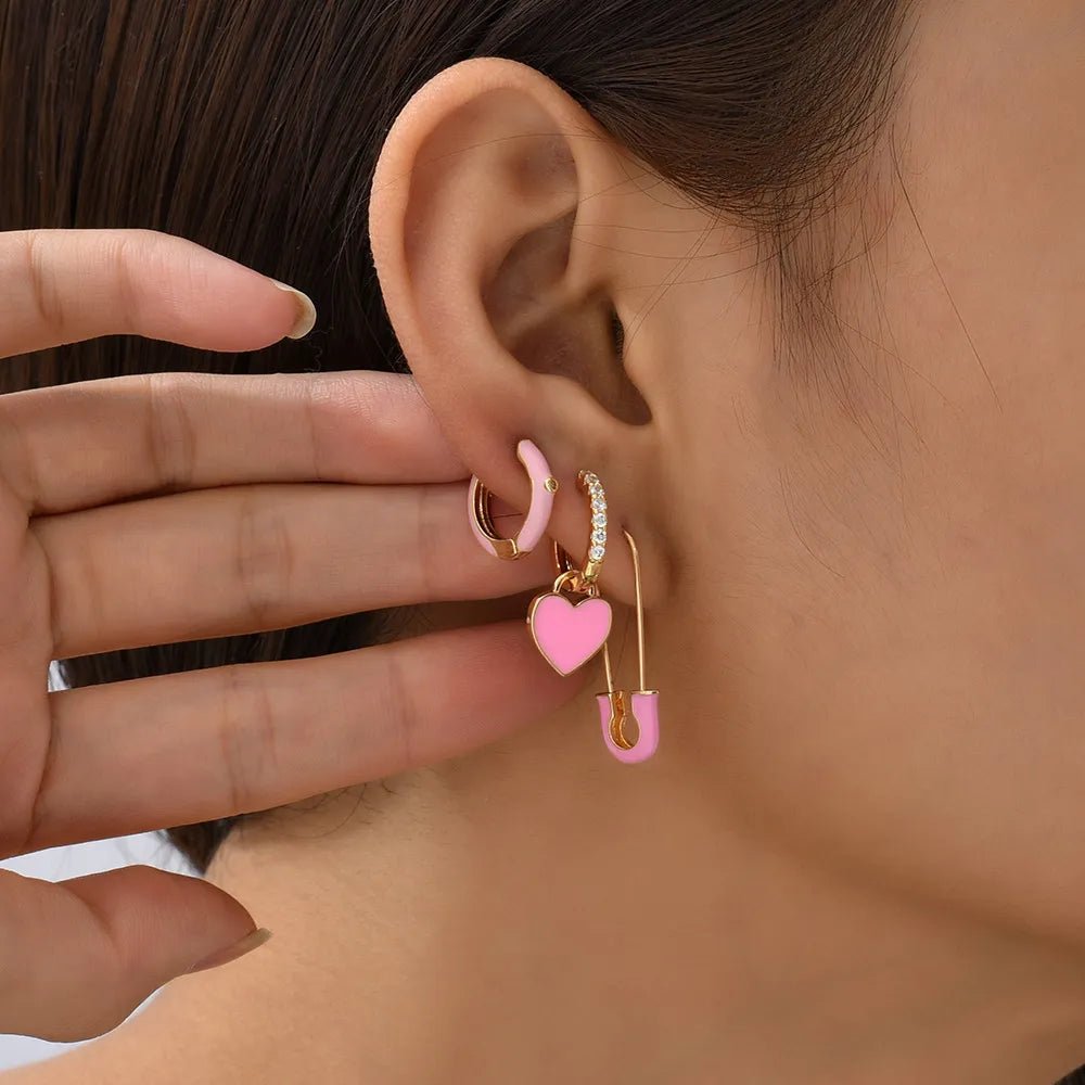 Trio De Argolinhas Prata Cravejadas Brincos Prata De Zircônia Argola Feminina