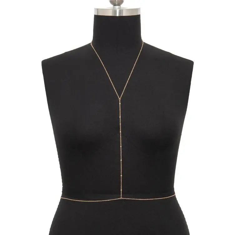 Body Chain colar jóia de corpo - NOV24_22 folheada a ouro da Vonn | Vonn