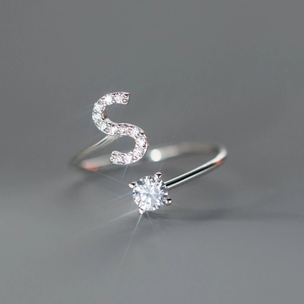 Anel Letra do Nome Zircônia