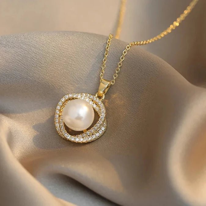 Conjunto Semijoia Pérola Folheado a Ouro 18k