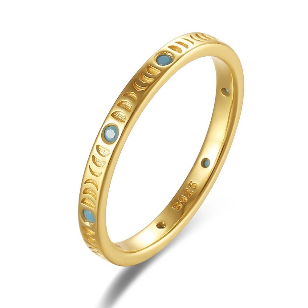 Anel de Lua em Prata 925 com Zircônia