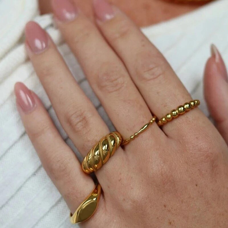 Anel Minimalista Folheado