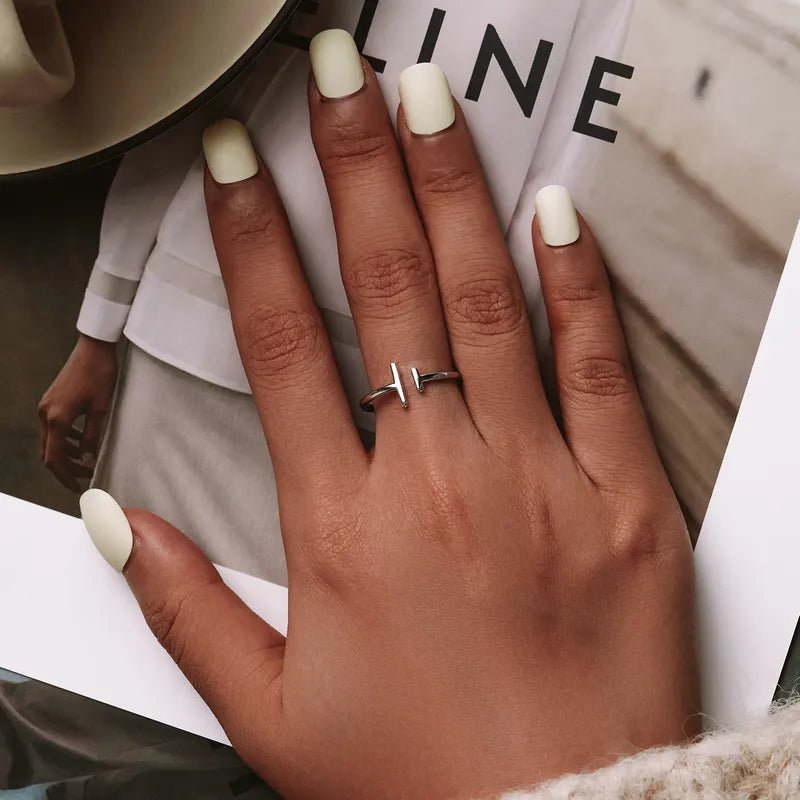 Anel Linhas Paralelas Prata 925