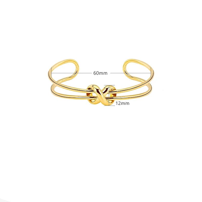 Pulseira Nó Simples e Moderna – Estilo Cuff