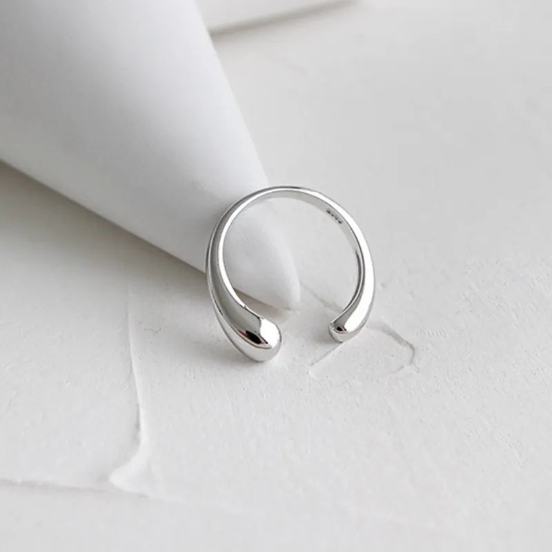 Anel Ajustável Em Prata 925