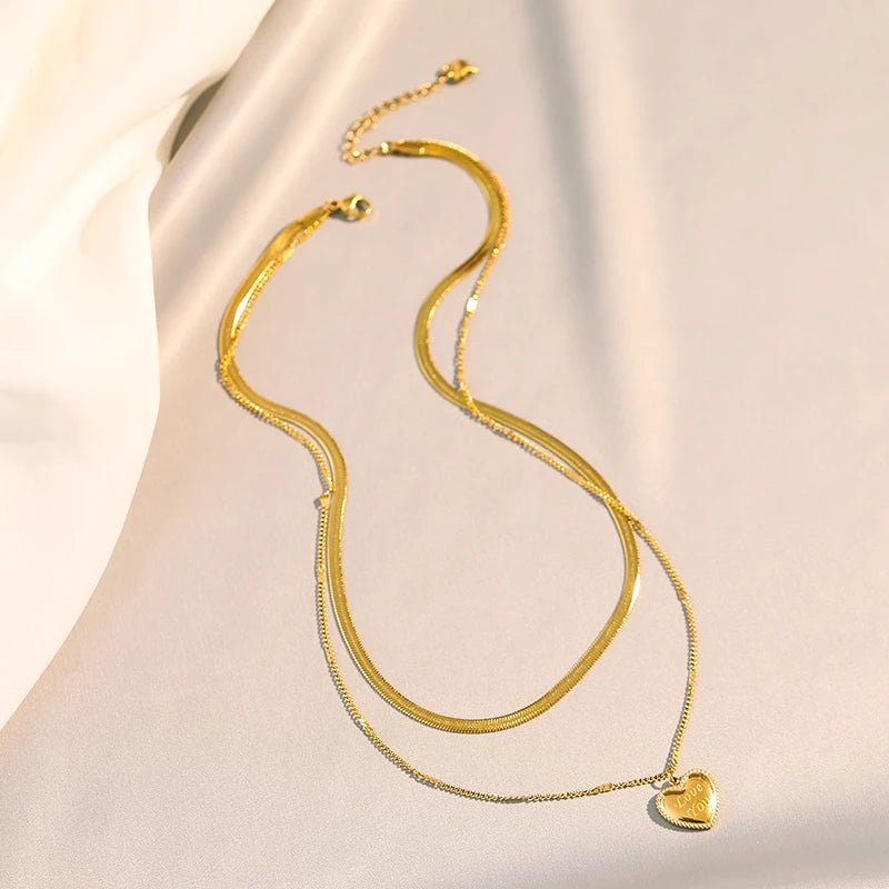 Colar com Pingente Coração Folheado a Ouro