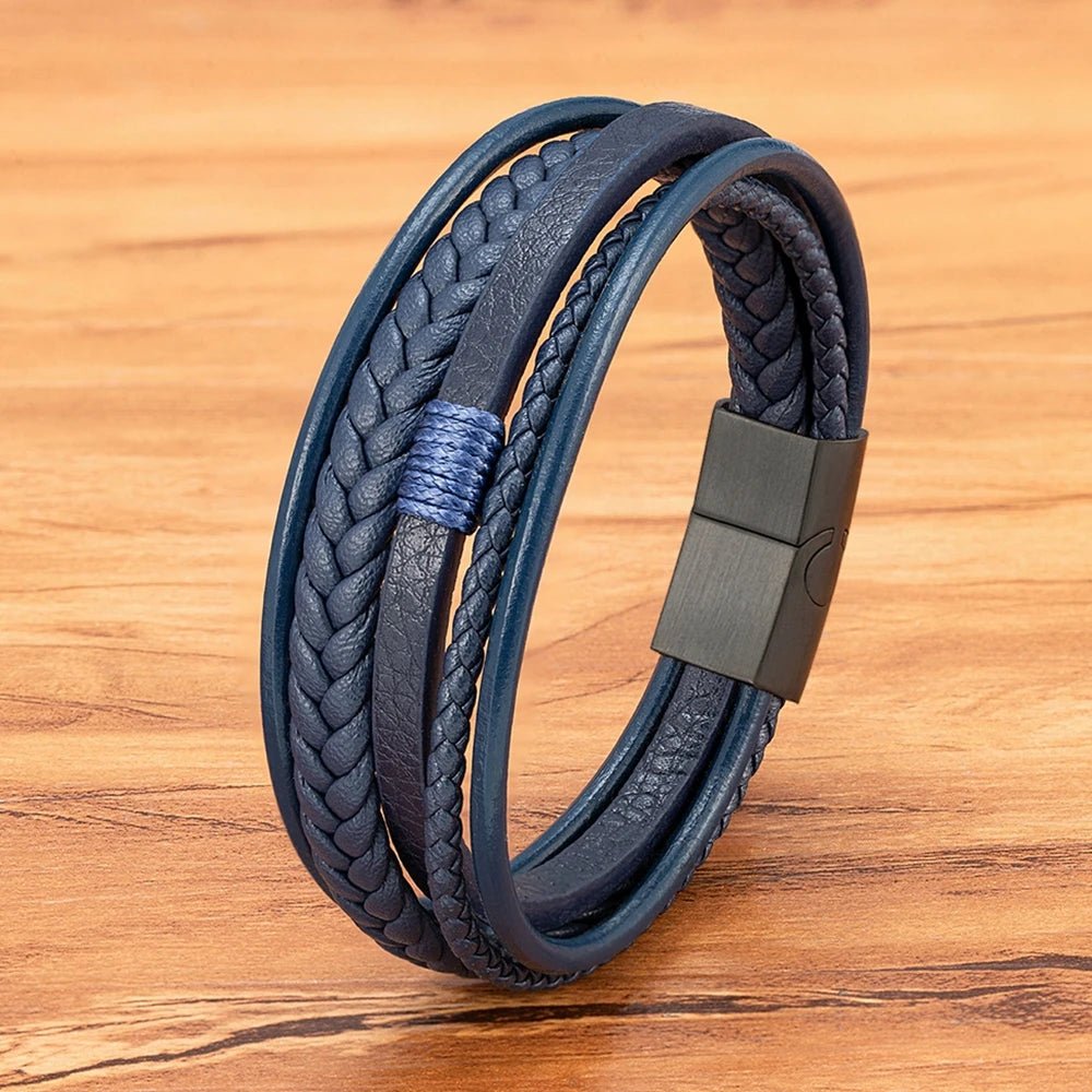 Pulseira Masculina Dupla Couro: estilo e modernidade