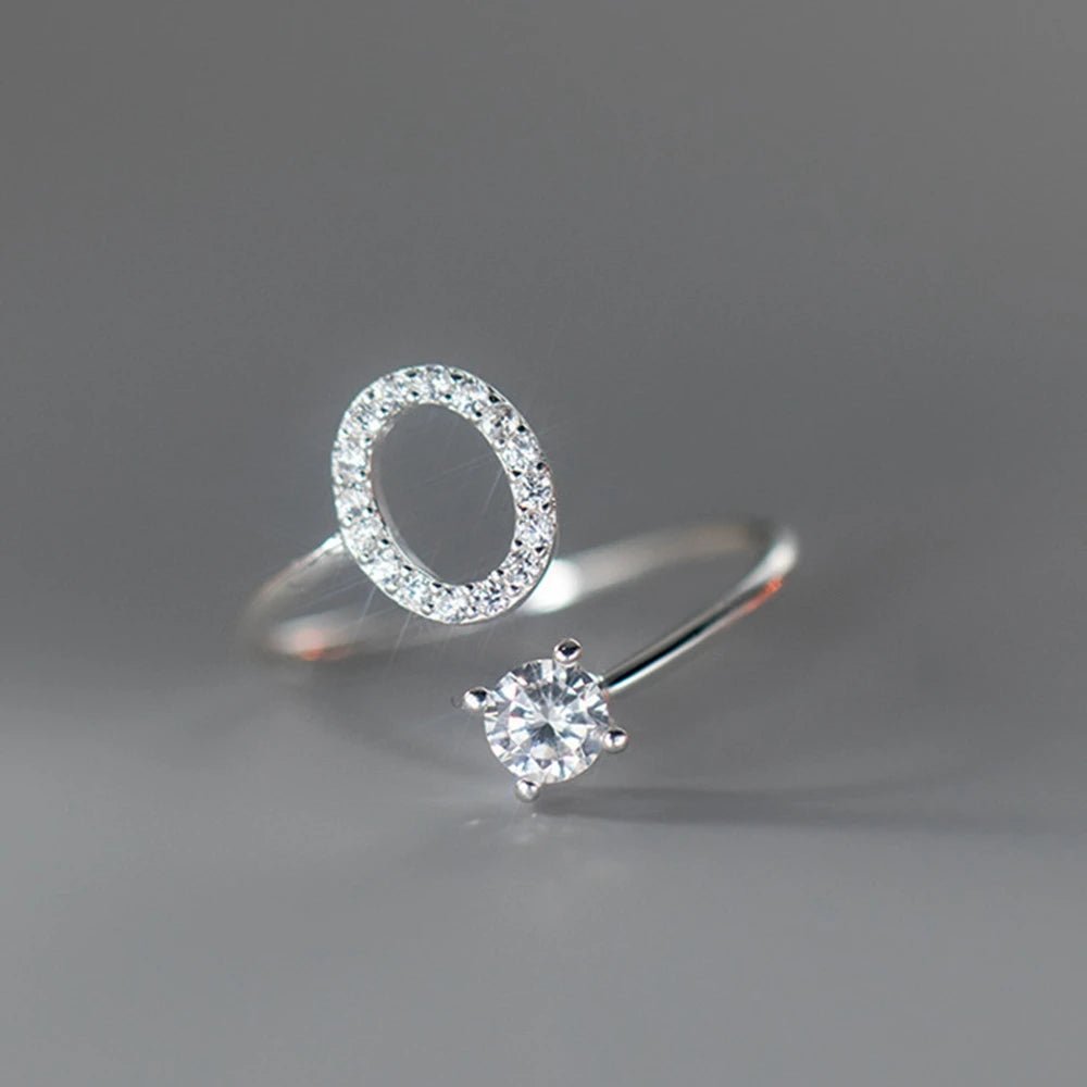 Anel Letra do Nome Zircônia