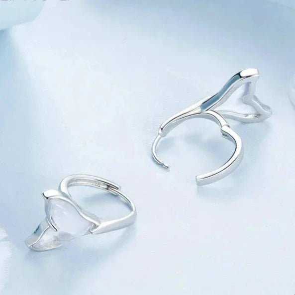 Brinco de Prata Argola Cauda de Sereia 925