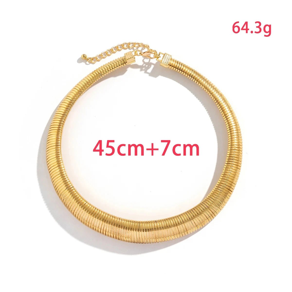 Choker Mola Grossa Banhado a Ouro