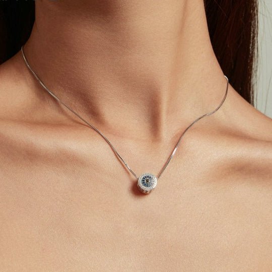 Colar Olho Grego Redondo em Prata 925