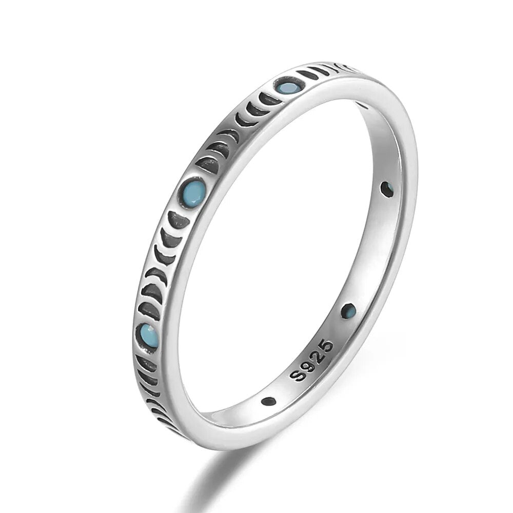 Anel de Lua em Prata 925 com Zircônia