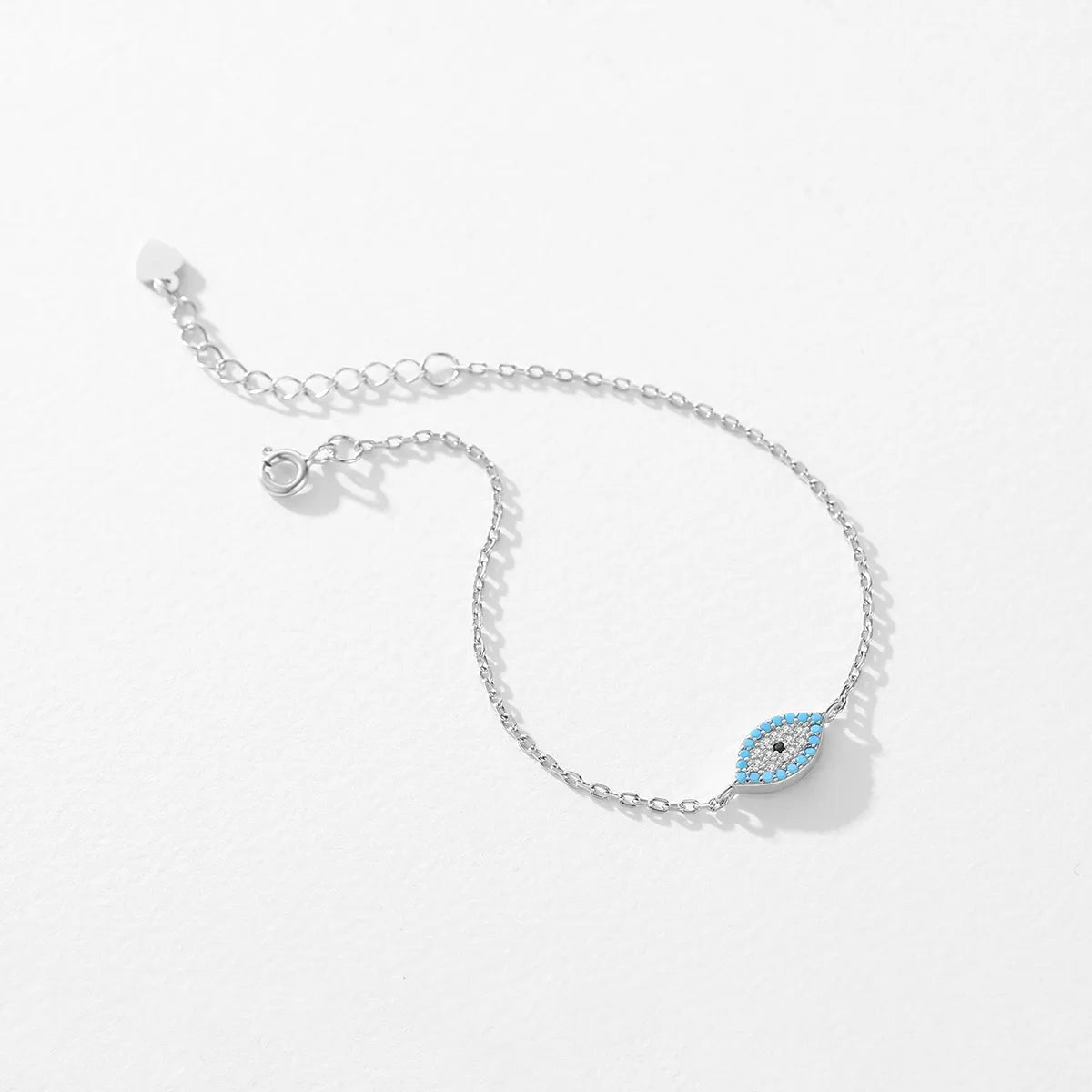 Pulseira Olho Grego em Prata 925 com Pedra Turquesa